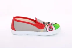 s`knöpfli Kinder Hausschuh Schlupfschuh Fussball- Motiv grau S13 V28902