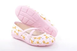 s`knöpfli Kinder Hausschuh Schlupfscuh Mädchen Giraffen- Motiv rosa S13 I28670