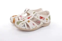 s`knöpfli Kinder Hausschuh Tier- Motiv Klettverschluss beige S13 Z28528