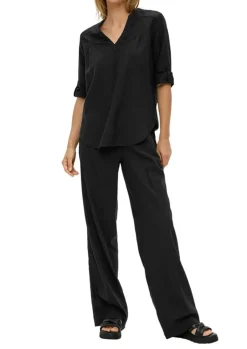 s.Oliver Bluse Leinen 3/4 Arm Tunika - Ausschnitt S14 2144554