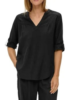 s.Oliver Bluse Leinen 3/4 Arm Tunika - Ausschnitt S14 2144554