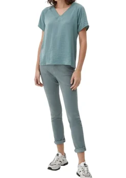 s.Oliver Blusenshirt mit V-Ausschnitt orange,grün,blau S13 2129455