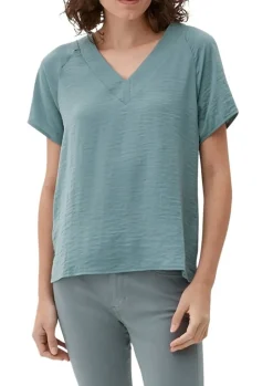s.Oliver Blusenshirt mit V-Ausschnitt orange,grün,blau S13 2129455