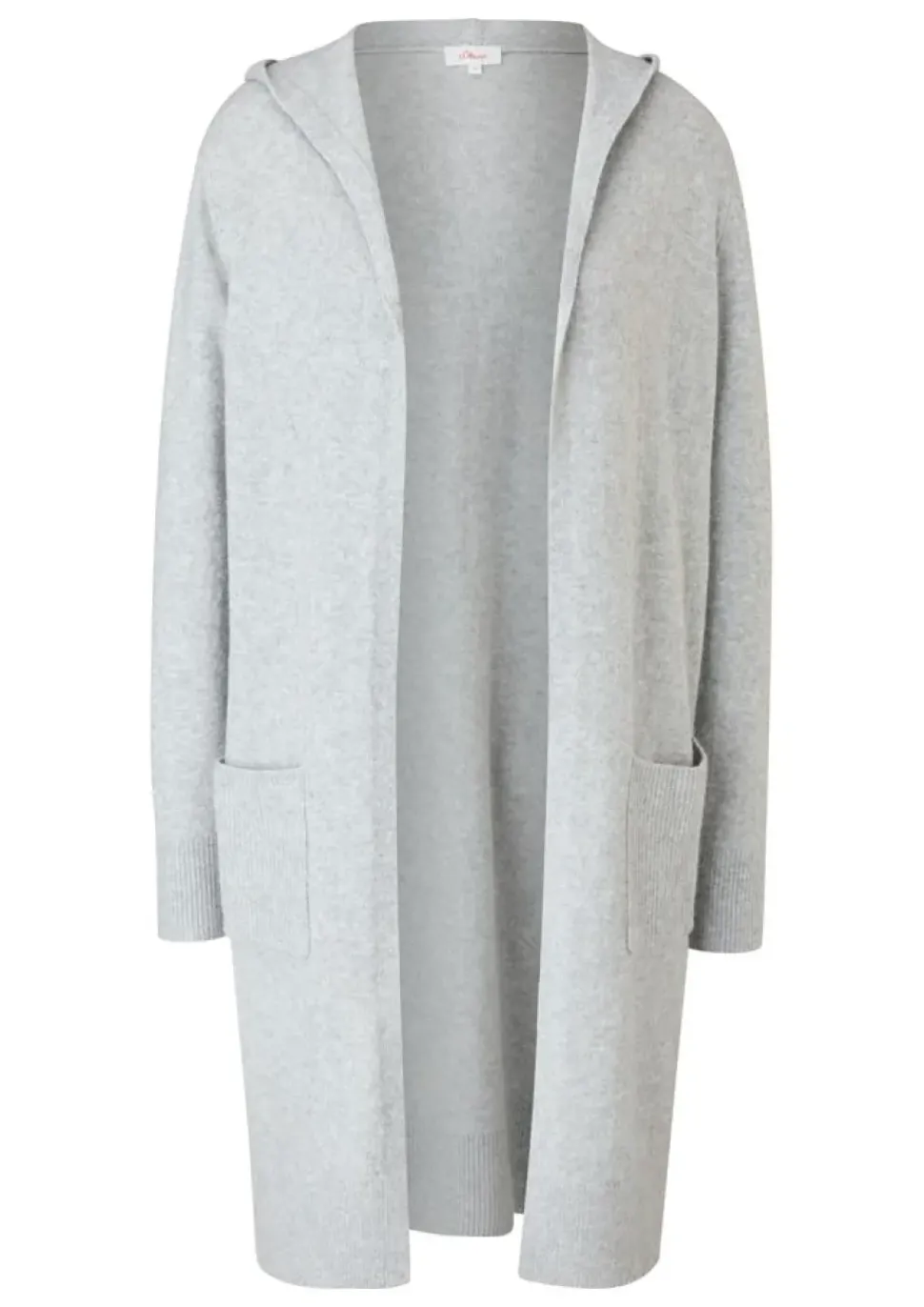 s.Oliver Damen Cardigan Kapuze aufgesetzte Taschen grau S22 2118908