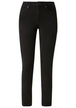 s.Oliver Damen Jeans Skinny hoher Bund 5-Pocket-Form schwarz S23 2110558