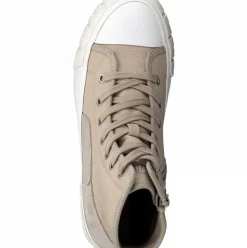 s.Oliver Damen Sneaker Hightop Canvas-Look beige S12  5-5-25206-28