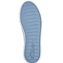 s.Oliver Damen Stoff- Sneaker Slipper sportlich grün, blau S14 5-24708-42