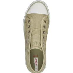 s.Oliver Damen Stoff- Sneaker Slipper sportlich grün, blau S14 5-24708-42