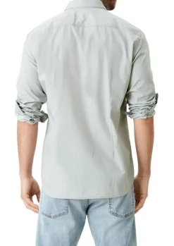 s.Oliver Hemd Langarm Slim Fit Baumwolle grün 2109893