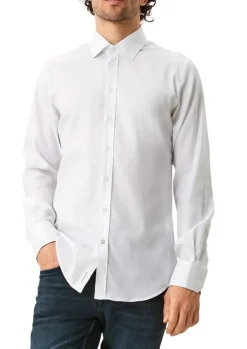 s.Oliver Hemd Langarm Slim Fit Kentkragen Manschetten weiß S21 2107821