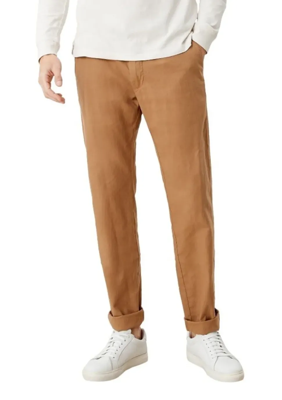s.Oliver Herren Chino- Hose Leinenmix 5- Pocket- Form braun S12 2113857