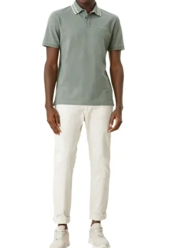 s.Oliver Herren Poloshirt mit Streifendetail blau, grün S13  2113224