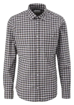 s.Oliver Karohemd aus Baumwollstretch braun S13 2125895