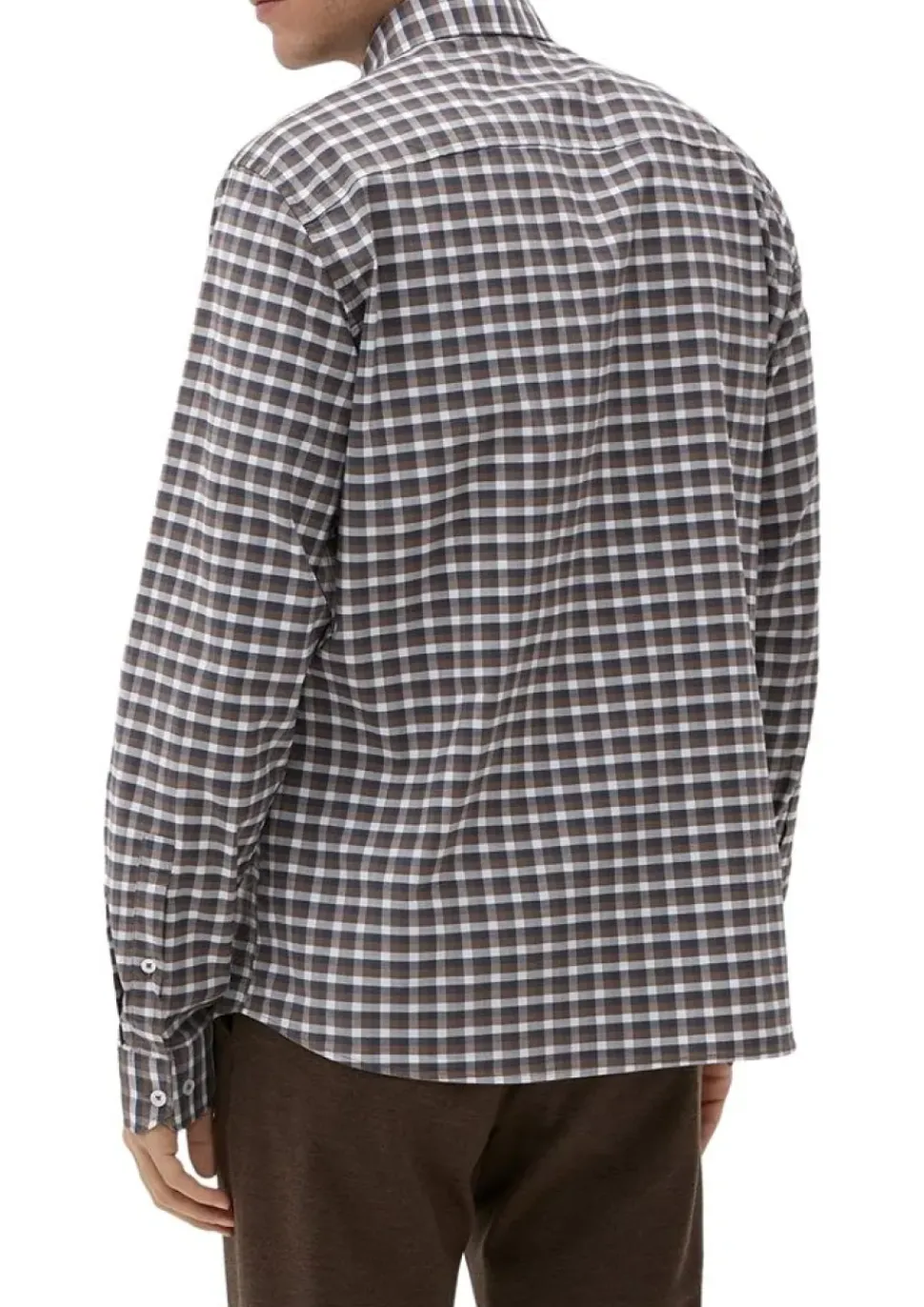 s.Oliver Karohemd aus Baumwollstretch braun S13 2125895