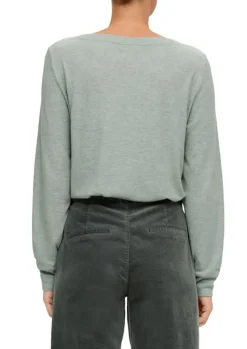 S.Oliver Longsleeve braun & grün S23 2136900