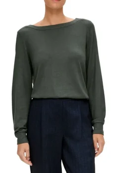 S.Oliver Longsleeve braun & grün S23 2136900