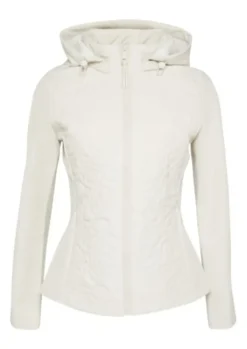 s.Oliver Materialmix Jacke Damen weiß&schwarz S25 2160409