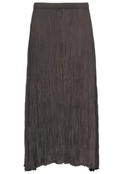 s.Oliver Midi-Satinrock Damen grau S24 2156498