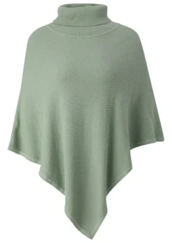 S.Oliver Poncho aus Viskose-Baumwoll-Mix orange, grün S23 2135651