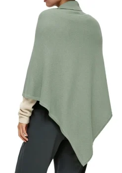 S.Oliver Poncho aus Viskose-Baumwoll-Mix orange, grün S23 2135651