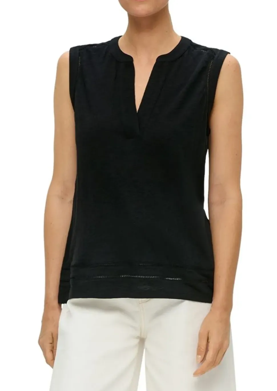 s.Oliver Relaxed Fit T - Shirt mit Lochstickerei S14 2144785