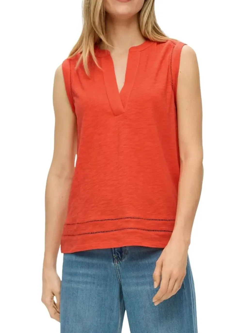 s.Oliver Relaxed Fit T - Shirt mit Lochstickerei S14 2144785