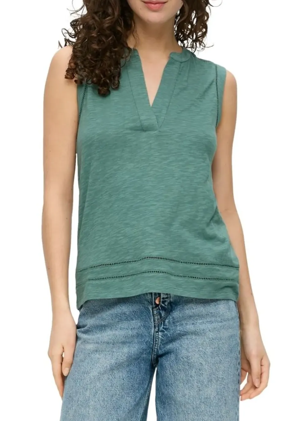 s.Oliver Relaxed Fit T - Shirt mit Lochstickerei S14 2144785