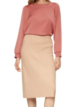 s.Oliver Satin Bluse Damen orange & grau S24 2158758
