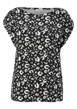 s.Oliver Shirt mit U-Boot-Ausschnitt pink, blau, grün, schwarz S13 2132634