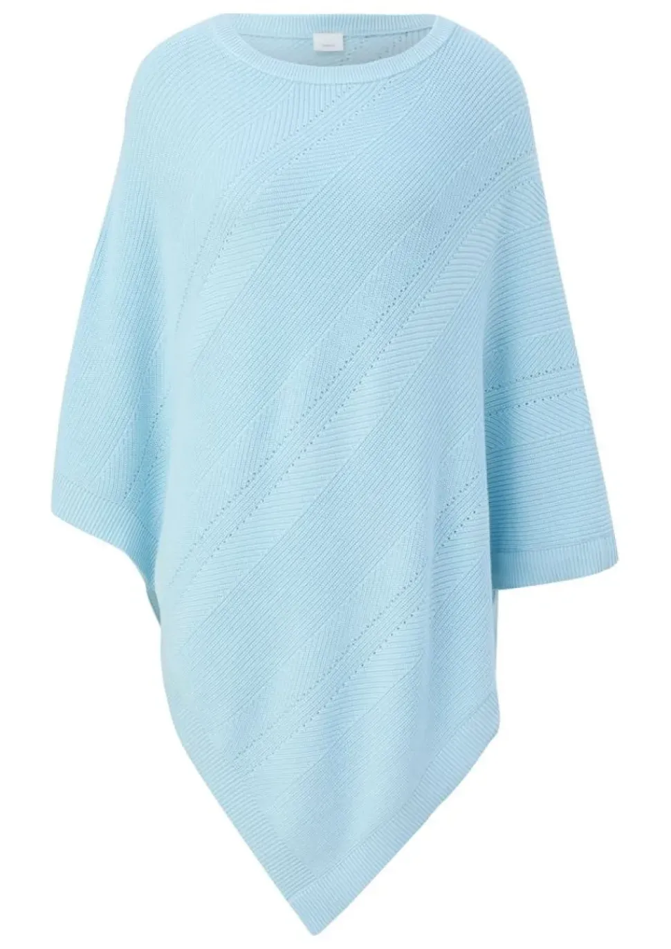 s.Oliver Strickponcho aus Viskosemix weiß, blau, orange S13 2128002