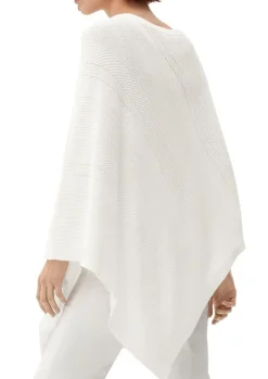 s.Oliver Strickponcho aus Viskosemix weiß, blau, orange S13 2128002
