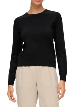 S.Oliver Strickpullover aus Viskosestretch orange, schwarz S14 2135257