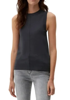 s.Oliver Stricktop Pullunder Ripp- Details, Ziernahnt rot,grau,schwarz S22 2120337