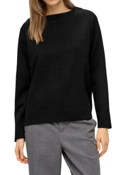 S.Oliver Sweatshirt mit Musterstruktur rot & schwarz S23 2139339