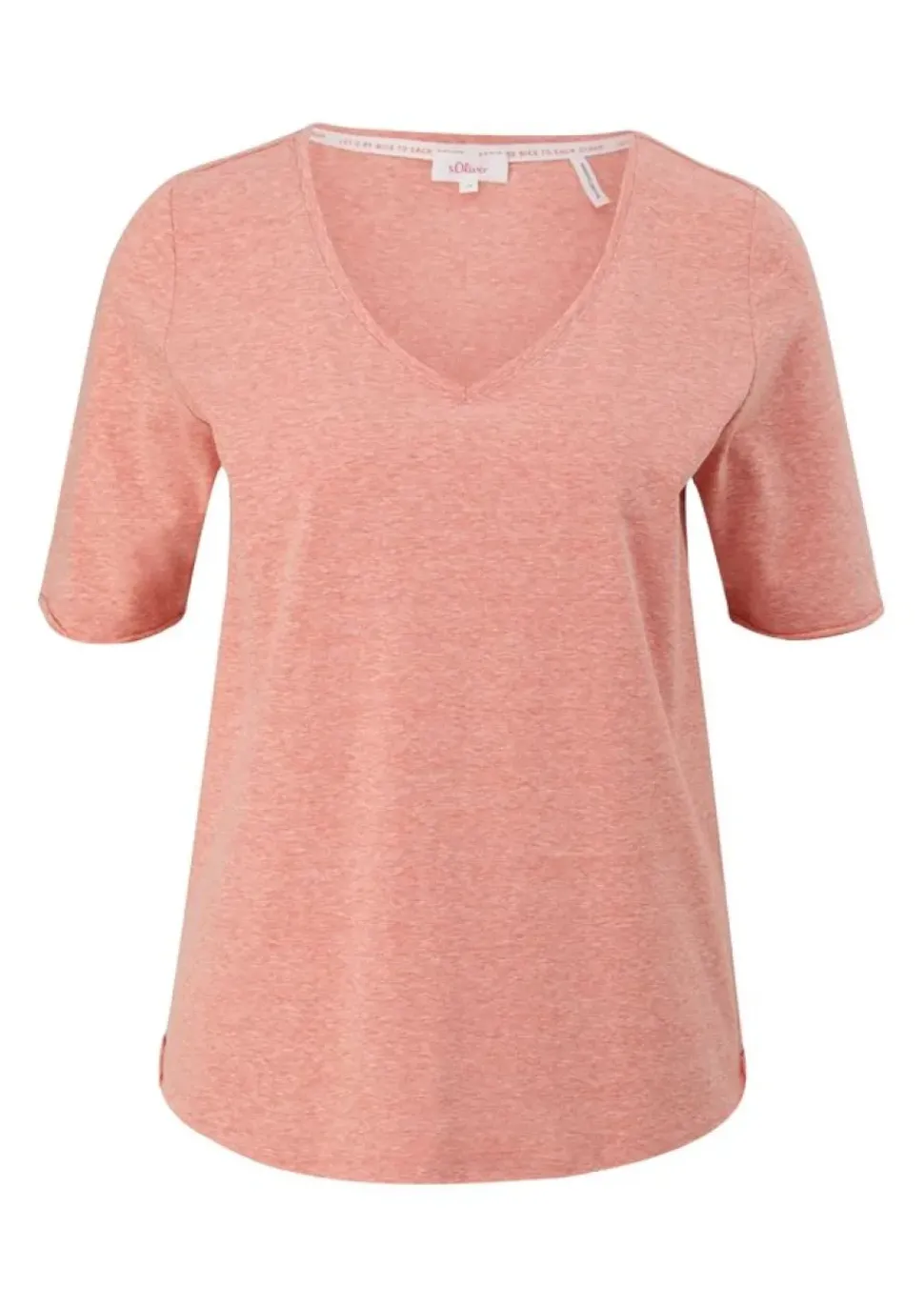 s.Oliver T-Shirt mit Rollsaum weiß, grün, schwarz, orange S13 2130253