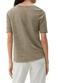 s.Oliver T-Shirt mit Rollsaum weiß, grün, schwarz, orange S13 2130253