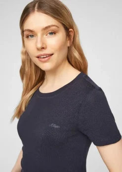s.Oliver T - Shirt mit Rundhalsausschnitt navy 2060851