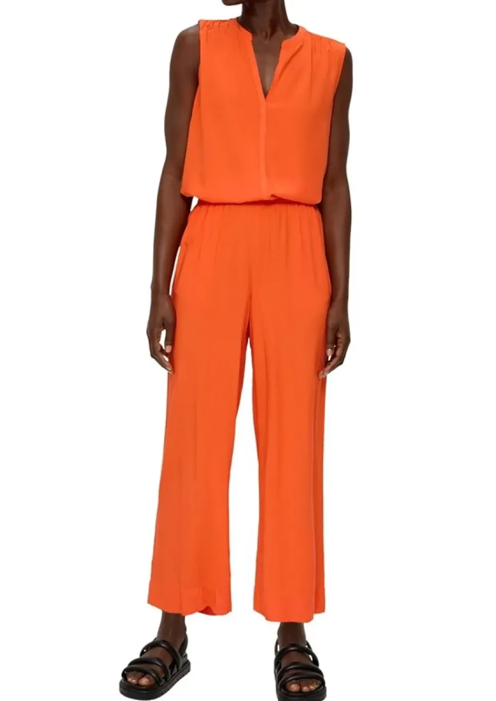 s.Oliver Viskosebluse mit Raffung weiß, orange S13 2131743