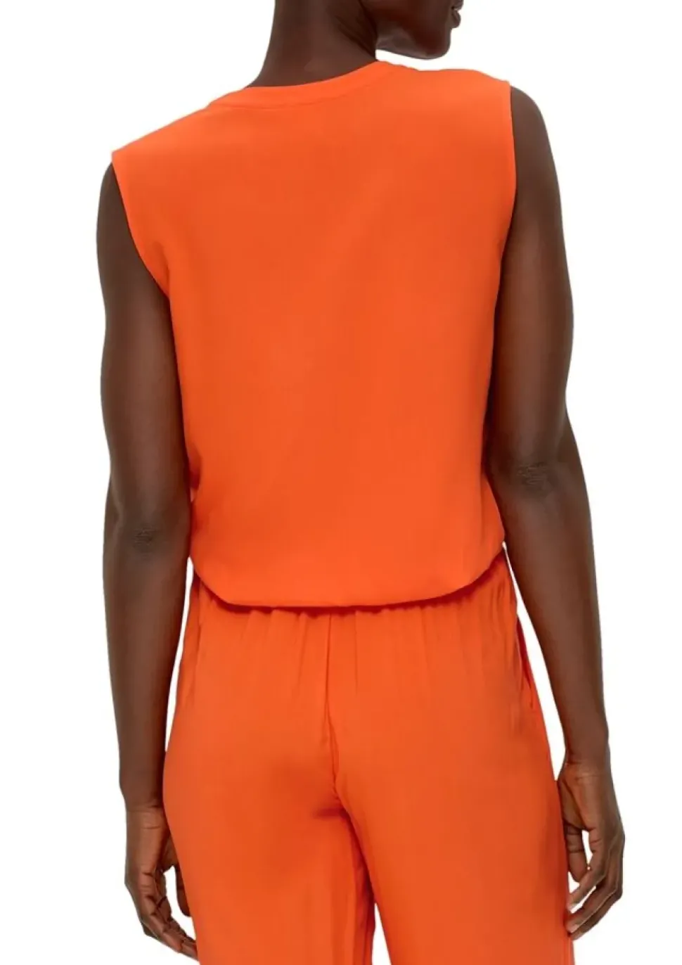 s.Oliver Viskosebluse mit Raffung weiß, orange S13 2131743