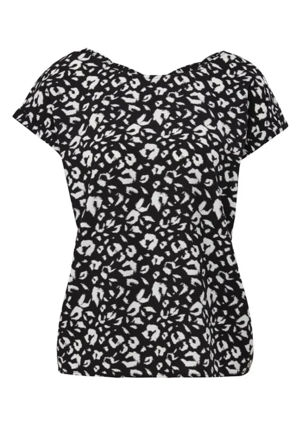 s.Oliver Viskosebluse mit Rückenausschnitt schwarz, weiß S13 2132617