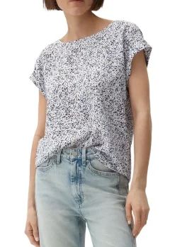 s.Oliver Viskosebluse mit Rückenausschnitt schwarz, weiß S13 2132617