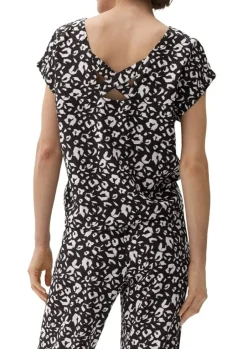 s.Oliver Viskosebluse mit Rückenausschnitt schwarz, weiß S13 2132617