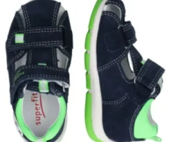 Superfit Freddy Sandale Leder Blau/Grün 4-09142-81
