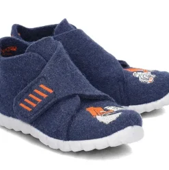superfit HAPPY blau Filz Hausschuh 3-00291-80