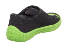 superfit Hausschuh BILL Schwarz Grün Dino 1-800278-0030