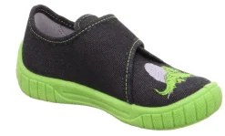 superfit Hausschuh BILL Schwarz Grün Dino 1-800278-0030