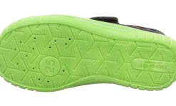 superfit Hausschuh BILL Schwarz Grün Dino 1-800278-0030