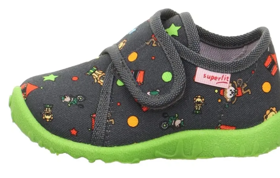 superfit Hausschuh mit Klettverschluss SPOTTY grau/mehrfarbig S23 1-009246-2070