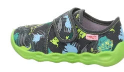 superfit Hausschuh mit Klettverschluss BUBBLE - graum/mehrfarbig S23  1-006273-2010