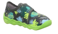 superfit Hausschuh mit Klettverschluss BUBBLE - graum/mehrfarbig S23 1-006273-2010